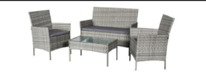 Triditional 4 Garden Set (Grey)