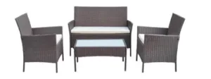 Triditional 4 Garden Set (Brown)