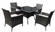 5PC Outdoor Garden Set (Dark Grey)